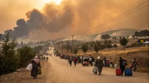 Thousands Evacuate from Wildfires in Turkey Amid Early Heatwave in Europe